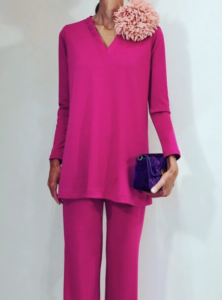 BLUSA DE PUNTO FUCSIA