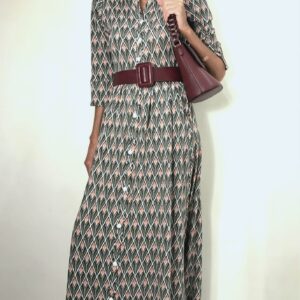 VESTIDO LARGO DIBUJO ROMBO