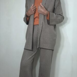 PANTALÓN PUNTO DE ESPIGUILLA MARRÒN