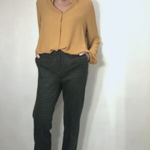 PANTALON VERDE CUADRITOS AMARILLO