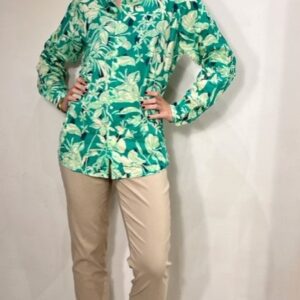 Pantalon elastico beige