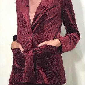 BLAZER TERCIOPELO BURDEO