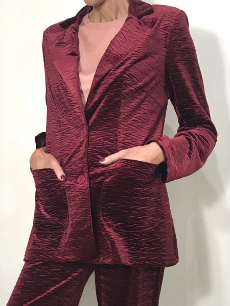 BLAZER TERCIOPELO BURDEO