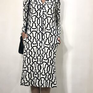 VESTIDO BLANCO Y NEGRO