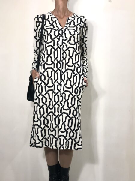 VESTIDO BLANCO Y NEGRO