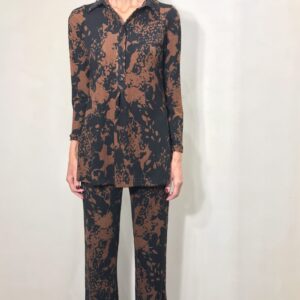 PANTALON PUNTO MARRON Y NEGRO