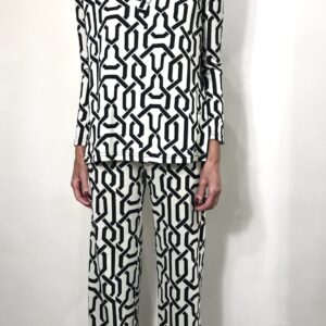 PANTALON PUNTO BLANCO Y NEGRO