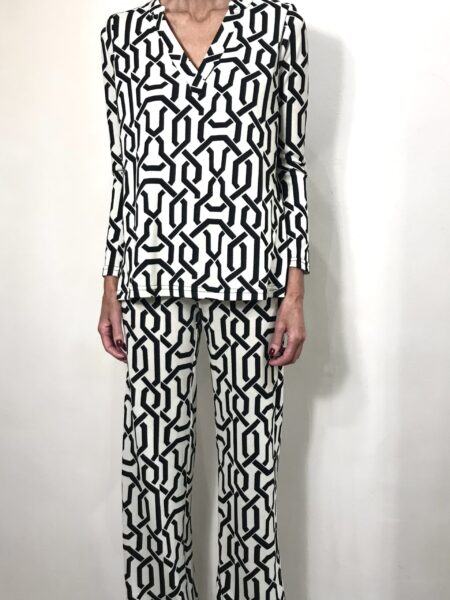 PANTALON PUNTO BLANCO Y NEGRO