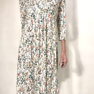 Vestido punto de seda de flores