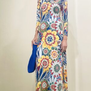 Vestido largo estampados de flores
